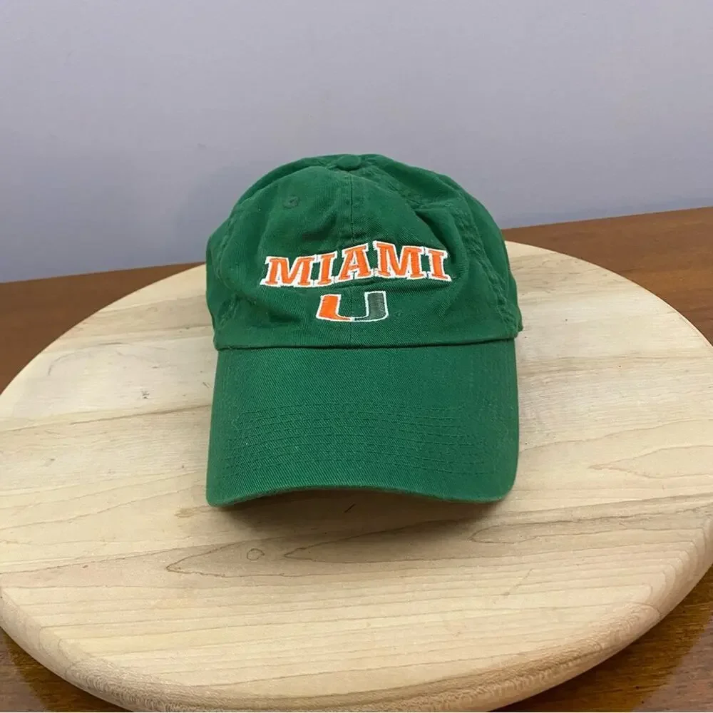 Miami‎ Hurricanes Vintage Sports Specialities Green Baseball Cap Hat Adjustable